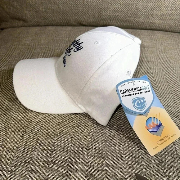 NWT LEWIS BAKERIES HEALTHY LIFE BREAD WHITE BALL CAP HAT CAP AMERICA GOLF - Picture 2 of 9